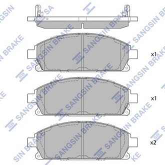 Колодка тормозов. диск. NISSAN X-TRAIL 01-07 передн. (выр-во SANGSIN) Hi-Q (SANGSIN) SP1365