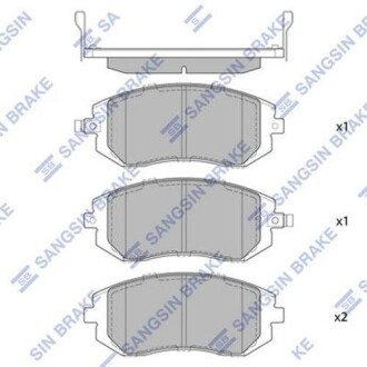 Колодка тормозов. диск. SUBARU FORESTER 08 – передн. (выр-во SANGSIN) Hi-Q (SANGSIN) SP1367