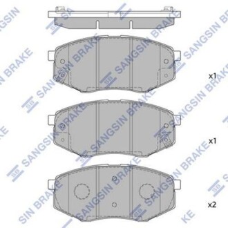 Комплект гальмівних колодок Hi-Q (SANGSIN) SP1374