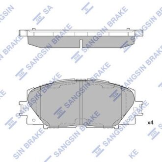 Колодки тормозные дисковые (комплект 4 шт.)) Hi-Q (SANGSIN) SP1377A