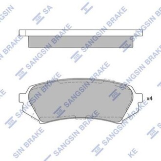 Колодка гальм. диск. TOYOTA LANDCRUISER 100 4.2TDI 24V 98.01- задн. (SANGSIN) Hi-Q (SANGSIN) SP1380 (фото 1)