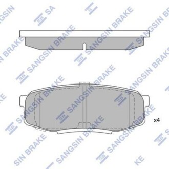 Колодка гальм. диск. TOYOTA LAND CRUISER UZJ200 07- задн. (SANGSIN) Hi-Q (SANGSIN) SP1382 (фото 1)