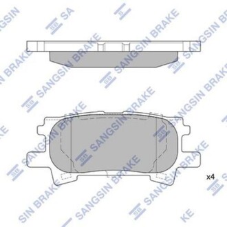 Комплект гальмівних колодок Hi-Q (SANGSIN) SP1385