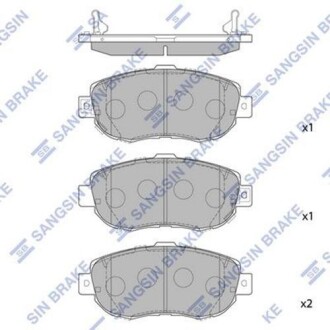 Колодка гальм. диск. LEXUS GS, IS передн. (SANGSIN) Hi-Q (SANGSIN) SP1386