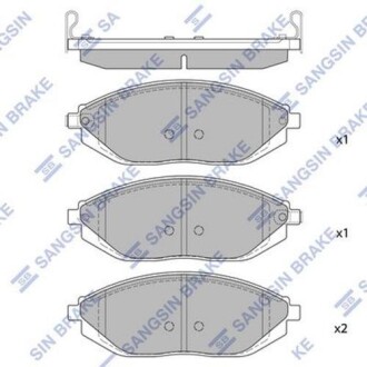 Комплект тормозных колодок Hi-Q (SANGSIN) SP1392