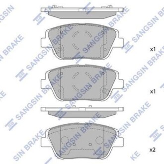 Колодка гальм. диск. HYUNDAI YF SONATA 2.0 CRDI 11 - передн. (SANGSIN) Hi-Q (SANGSIN) SP1398