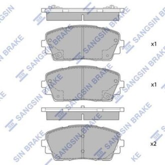 Колодка гальм. диск. KIA PICANTO 11 - передн. (SANGSIN) Hi-Q (SANGSIN) SP1405