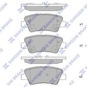 Колодка тормозов. диск. HYUNDAI VELOSTER 11- KIO RIO 11- задн. (выр-во SANGSIN) Hi-Q (SANGSIN) SP1407