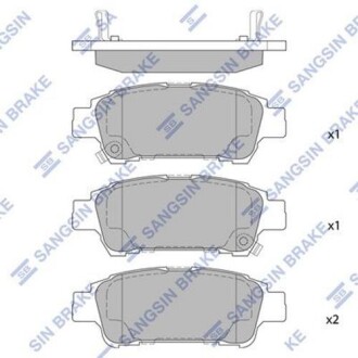 Колодка тормозов. диск. TOYOTA AVENSIS VERSO, PREVIA 2.0D-4D 16V 01.02 - задн. (выр-во SANGSIN) Hi-Q (SANGSIN) SP1423