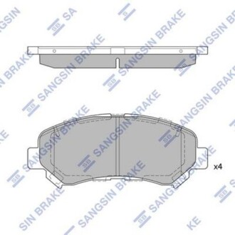 Колодка гальм. диск. NISSAN QASHQAI, TEANA, X-TRAIL 1.5DCI-2.3I 03.10 - передн. (SANGSIN) Hi-Q (SANGSIN) SP1451