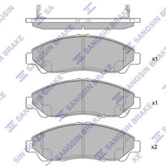 Колодка гальм. диск. ACURA MDX 07-11 HONDA PILOT 09-11 передн. (SANGSIN) Hi-Q (SANGSIN) SP1452