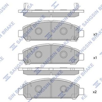 Колодка гальм. диск. TOYOTA VENZA 09-11 передн. (SANGSIN) Hi-Q (SANGSIN) SP1454