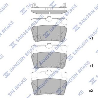 Колодка гальм. диск. TOYOTA RAV 4 01- задн. (SANGSIN) Hi-Q (SANGSIN) SP1457