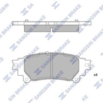 Колодка гальм. диск. TOYOTA RX350, RX450H 10 - задн. (SANGSIN) Hi-Q (SANGSIN) SP1458 (фото 1)