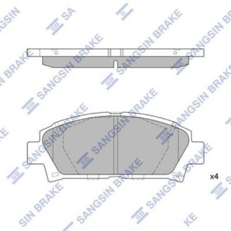 Колодка тормозов. диск. TOYOTA AVENSIS, CARINA E, CELICA 1.6I, 2.0I 16V 94.03 - передн. (выр-во SANGSIN Hi-Q (SANGSIN) SP1466