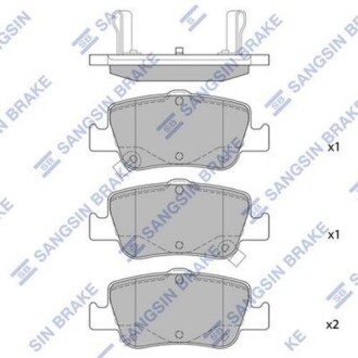 Колодка гальм. диск. TOYOTA AURIS 09 - задн. (SANGSIN) Hi-Q (SANGSIN) SP1501