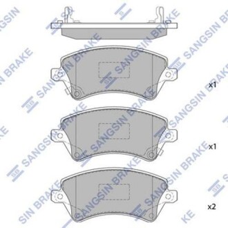 Колодка гальм. диск. TOYOTA COROLLA E12 02 - передн. (SANGSIN) Hi-Q (SANGSIN) SP1502