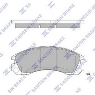 Комплект гальмівних колодок Hi-Q (SANGSIN) SP1523