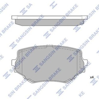 Комплект тормозных колодок Hi-Q (SANGSIN) SP1535