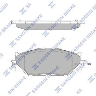 Комплект гальмівних колодок Hi-Q (SANGSIN) SP1543