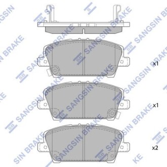 Комплект тормозных колодок Hi-Q (SANGSIN) SP1569