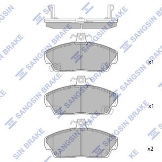 Колодки тормозные дисковые Hi-Q (SANGSIN) SP1571