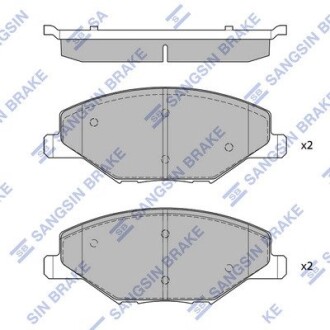 Комплект гальмівних колодок Hi-Q (SANGSIN) SP1595