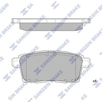 Комплект гальмівних колодок Hi-Q (SANGSIN) SP1604