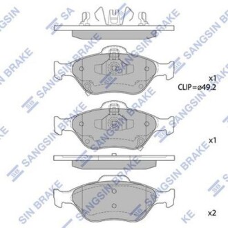 Комплект тормозных колодок Hi-Q (SANGSIN) SP1631