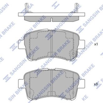 Колодки тормозные дисковые Hi-Q (SANGSIN) SP1633