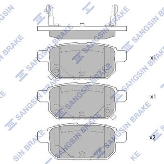 Комплект гальмівних колодок Hi-Q (SANGSIN) SP1634