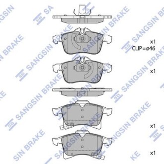 Колодка тормозов. диск. OPEL ASTRA H 04-(D1361) передн. (выр-во SANGSIN) Hi-Q (SANGSIN) SP1703