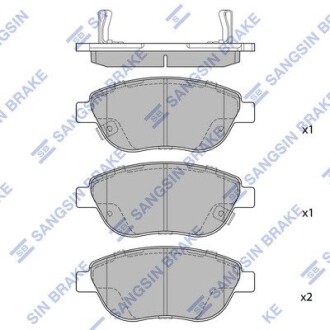 Колодка гальм. диск. FIAT IDEA 04- (D1778) передн. (SANGSIN) Hi-Q (SANGSIN) SP1710