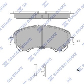 Комплект тормозных колодок Hi-Q (SANGSIN) SP1715