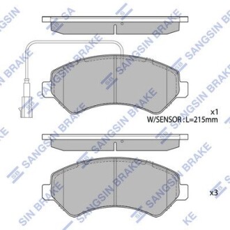 Комплект тормозных колодок Hi-Q (SANGSIN) SP1716A