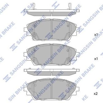 Колодка гальм. диск. MAZDA 3 (BM) SKYACTIV 13 - передн. (SANGSIN) Hi-Q (SANGSIN) SP1729