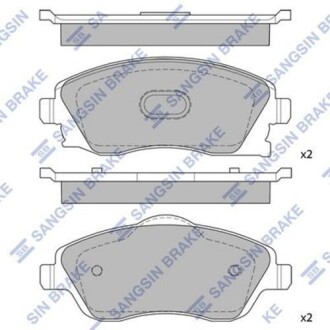 Колодка гальм. диск. OPEL MERIVA 03-08 (D1176) передн. (SANGSIN) Hi-Q (SANGSIN) SP1745