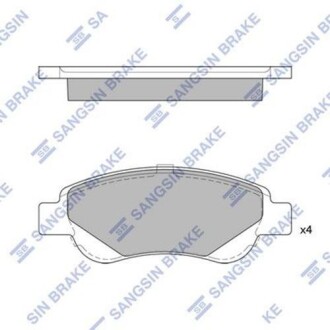 Колодка гальм. диск. CITROEN C1 II 14 - передн. (SANGSIN) Hi-Q (SANGSIN) SP1750