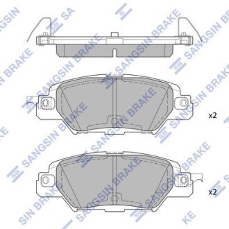 Колодки тормозные дисковые (комплект 4 шт.)) Hi-Q (SANGSIN) SP1860 (фото 1)