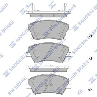 Колодка гальм. диск. HYUNDAI ELANTRA (AD) 17 - передн. (SANGSIN) Hi-Q (SANGSIN) SP1905