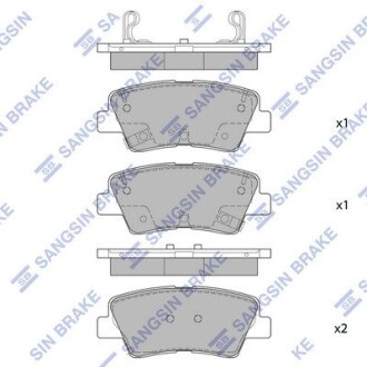 Колодка гальм. диск. HYUNDAI ELANTRA (AD) 17 зад. (SANGSIN) Hi-Q (SANGSIN) SP1907