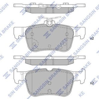 Колодка гальм. диск. FORD EDGE 15 - задн. (SANGSIN) Hi-Q (SANGSIN) SP1919