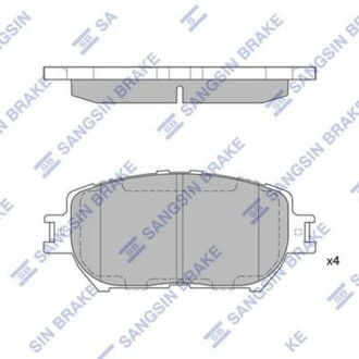 Колодка тормозов. диск. TOYOTA CAMRY 2.0VVT-I, 2.4VVT-I TS, 3.0 V6 01 - передн. (выр-во SANGSIN) Hi-Q (SANGSIN) SP2037