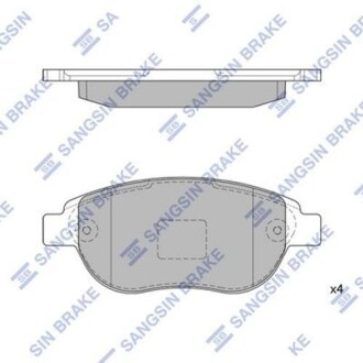 Колодка гальм. диск. PEUGEOT 307 передн. (SANGSIN) Hi-Q (SANGSIN) SP2073