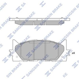 Колодки гальмівні дискові Hi-Q (SANGSIN) SP2080