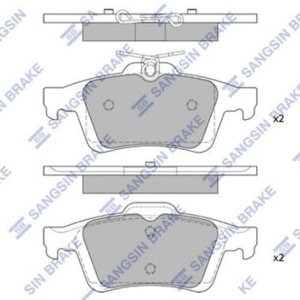 Колодка гальм. диск. MAZDA 3, 5 05- задн. (SANGSIN) Hi-Q (SANGSIN) SP2091