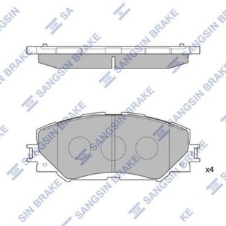 Колодка тормозов. диск. TOYOTA RAV 4 2.4VVT-I 4WD 06 - передн. (выр-во SANGSIN) Hi-Q (SANGSIN) SP2093