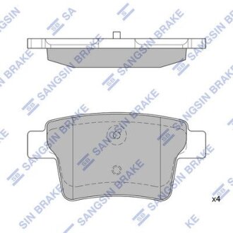 Комплект тормозных колодок из 4 шт. дисков Hi-Q (SANGSIN) SP2095 (фото 1)