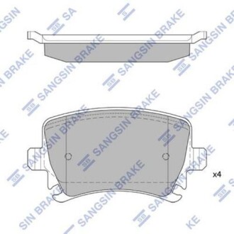 Колодка гальм. диск. VW B6 задн. (SANGSIN) Hi-Q (SANGSIN) SP2099