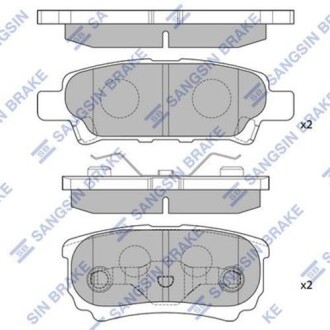 Колодки гальмові дискові задні Hi-Q (SANGSIN) SP2111